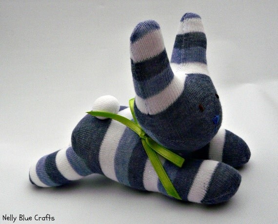 sock bunny stripe blue stripe sock bunny from nelly blue by nellybluecrafts sock bunny stripe blue stripe sock bunny from nelly blue by nellybluecrafts