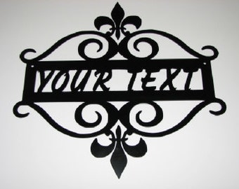 Metal House Number Sign - Powder Coated