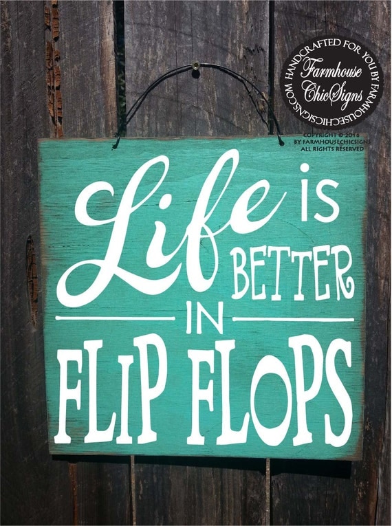 beach decor, beach house, flip flop sign, beach decorartion, beach sign, beach decor, beach house decor, Life is Better in Flip Flops, 84/87