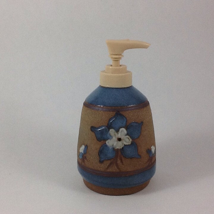 Pottery Dispenser Ceramic Soap Dispenser by CharlotteLeePottery