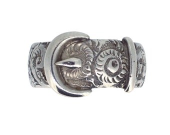Silver Buckle Ring