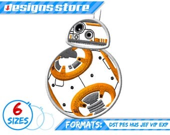 STAR wars EMBROIDERY DESIGN Star war Applique Bb8 Machine Designs Star Wars The Force Awakens
