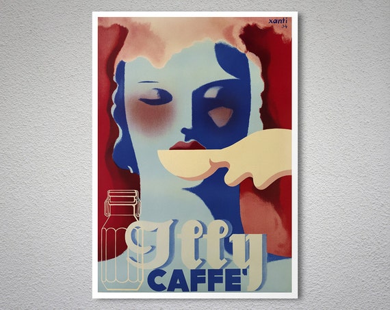 Illy Caffe Vintage Food & Drink Poster - Art Print - Poster Print, Sticker or Canvas Print