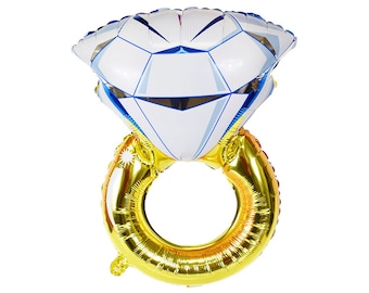 Diamond Engagement Ring Foil Mylar Balloon - Party Decorations & Balloons by Just Artifacts - Item SKU: FMB010001