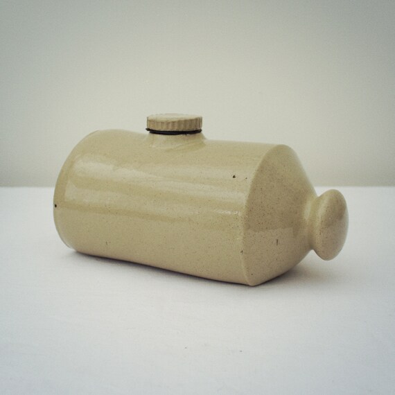 Ceramic victorian bed warmer English stoneware foot warmer