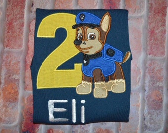 Chase Paw Patrol Birthday Shirt