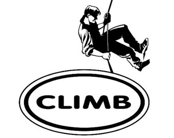 Rock Climbing Vinyl Decal Sticker