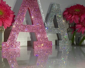 Items similar to Letter A Embellished Jewelry, Beads, Shell, Colorful ...