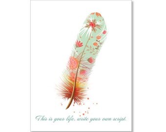 Whimsical Feather Affirmation (Printable Art by Eris Klein)