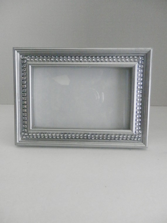 Picture frame 5x7 Silver rhinestone picture frame Bling