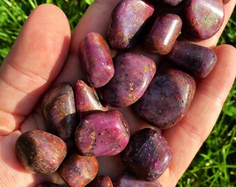 raw ruby crystal - ruby stone - ruby tumbled stone - tumbled ruby - healing crystals and stones - energy crystal - energy stones - chakra