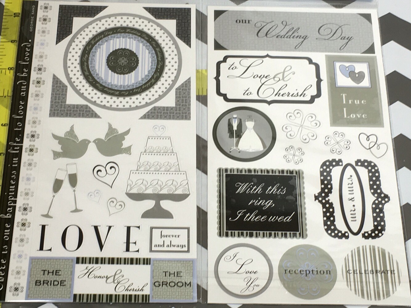 wedding scrapbook stickers wedding planner by thriftytogifty