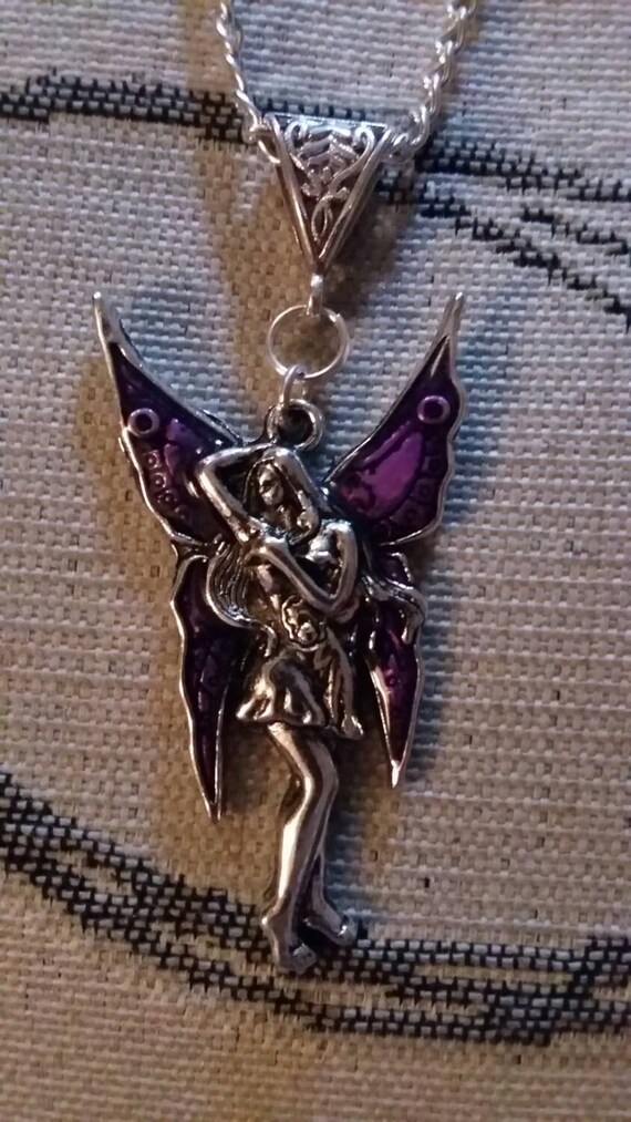 Handmade beautiful fairy pendant necklace antique