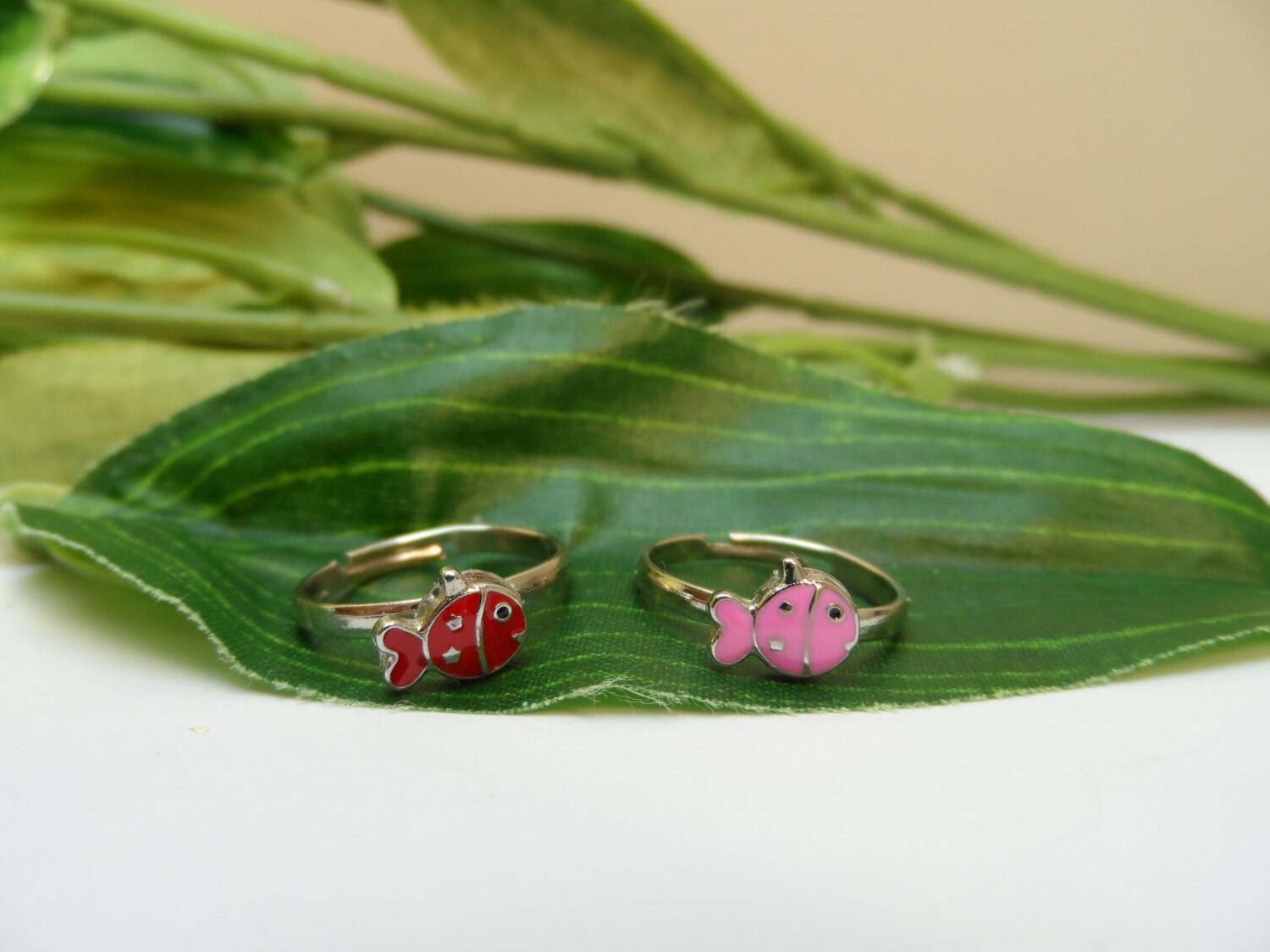 Childs adjustable Fish ring toddler rings kids rings little
