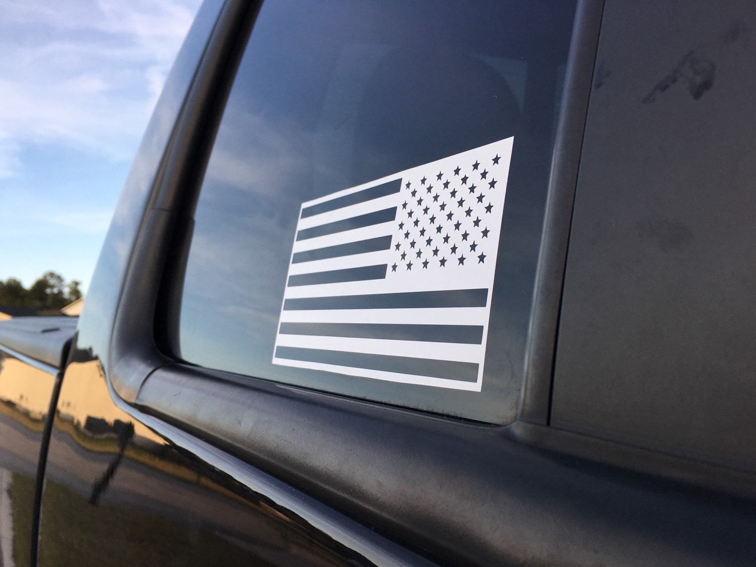 Reverse Flag. Deployment flag. Car Decal. Monogram. Car