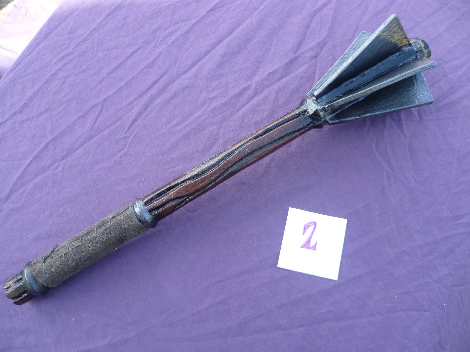 Mace LARP weapon OOAK Flanged Mace Foam by WhiteWizardPurpleElf