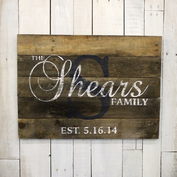 Wedding Custom Wood Name Sign Custom Wedding Gift Pallet Name Sign ...