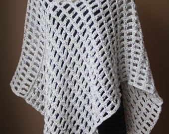 Open Weave Crochet Poncho Pattern, Crochet Poncho Pattern, Boho Poncho Pattern, Poncho Pattern, Instant Download