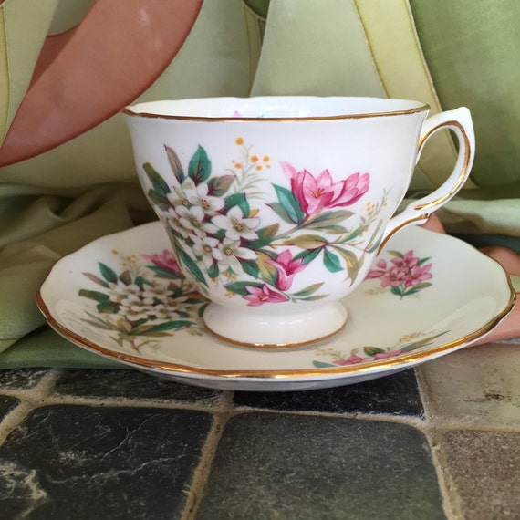 SALE Royal Osborne Fine Bone China Tea Cup and Saucer made