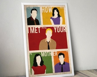 How I Met Your Mother poster alternative poster TV show poster Barney Marshall Lily Robin Ted HIMYM Manhattan poster New York poster