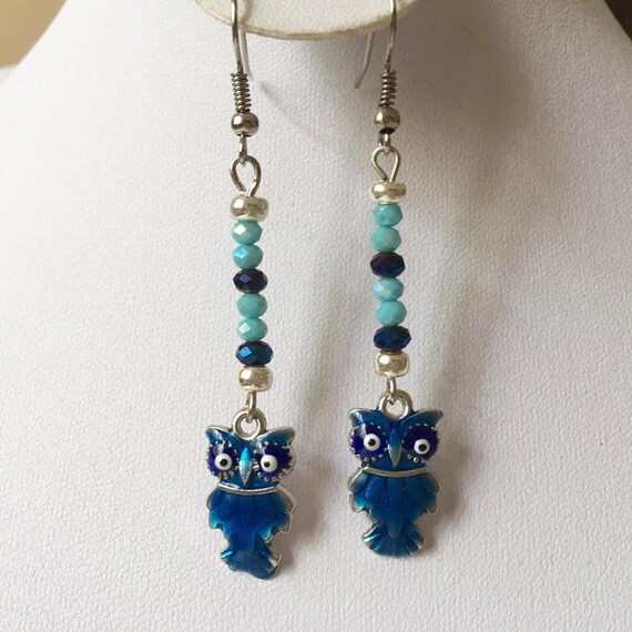 Owl Earrings Owl jewelry Gift for owl Boho Earrings Dangle