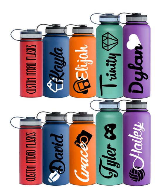 Script Name Icon Decal Personalized for Hydro Flask Water