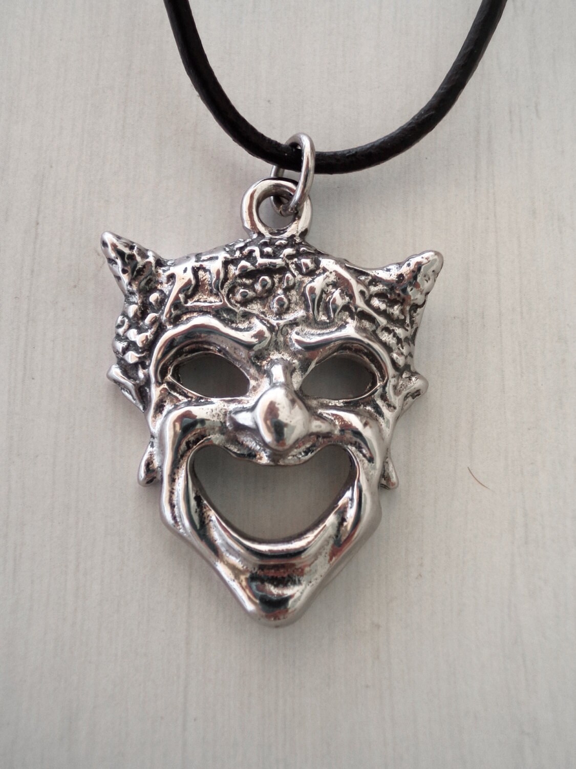 Theater mask necklace Greek tragedy mask Ancient Greek