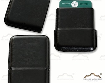 Black Leather Card Holder, black leather business card holder