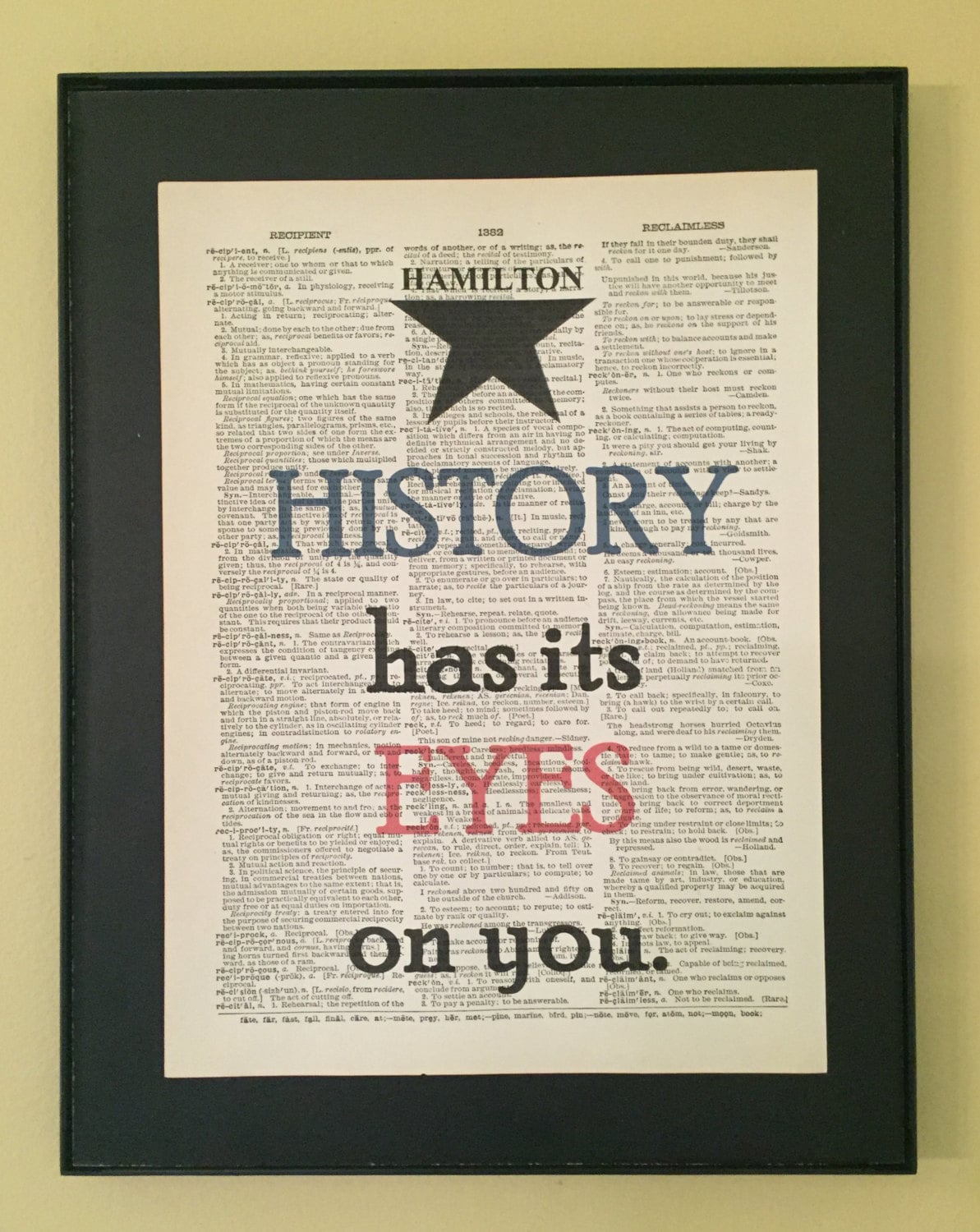 History has it's eyes on you Hamilton Musical