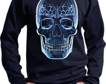 Men's Halloween Sweatshirt Glass Skull Sweat Shirt 17985D0-PC90