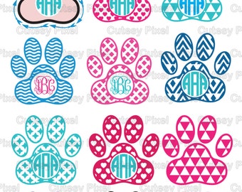 12 Paw Print Svg cutting file, paw print ,animlas svg, Designs SVG, DXF, Cricut Design Space, Silhouette Studio,Digital Cut Files