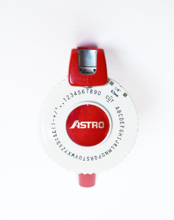Vintage Astro Label Maker Hand Held Label Maker 1970s Retro