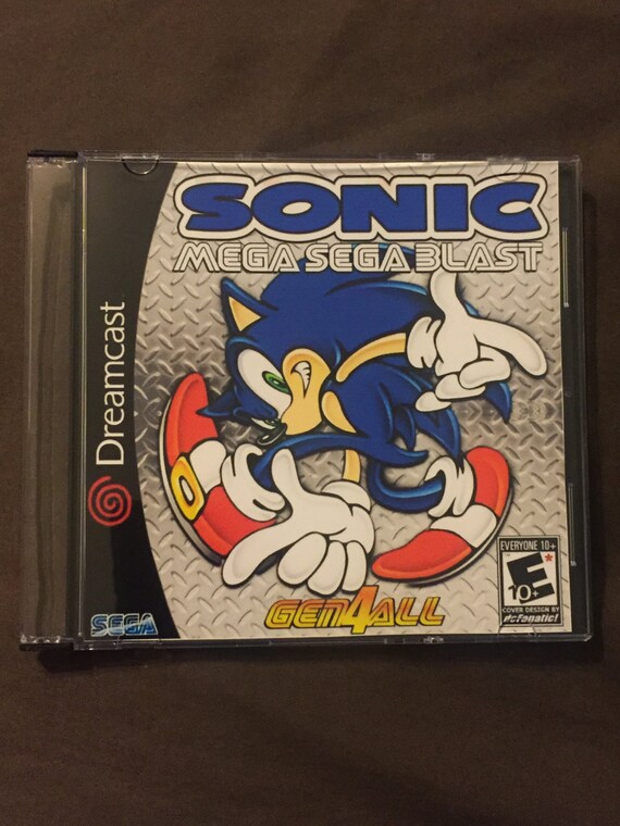 Sonic Mega Blast Custom Sega Dreamcast Game. Sonic The