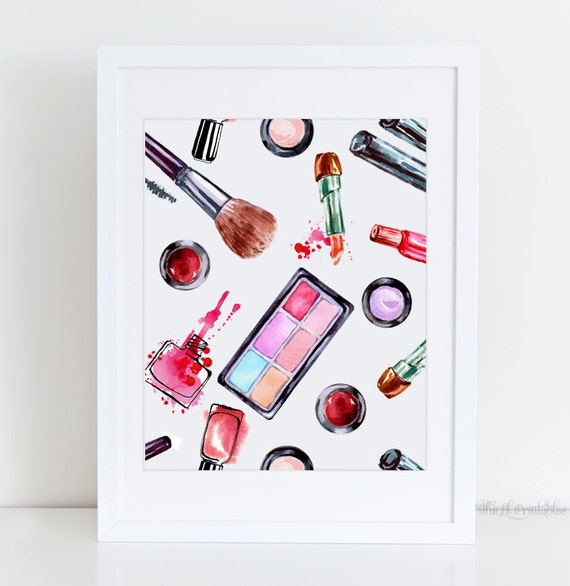 Makeup Printable Cosmetic Wall Art Beauty Room by