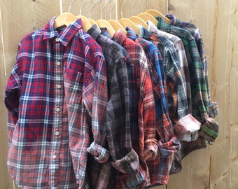 Baby Grunge Bleached Flannel Unisex Plaid by RestoredRose on Etsy