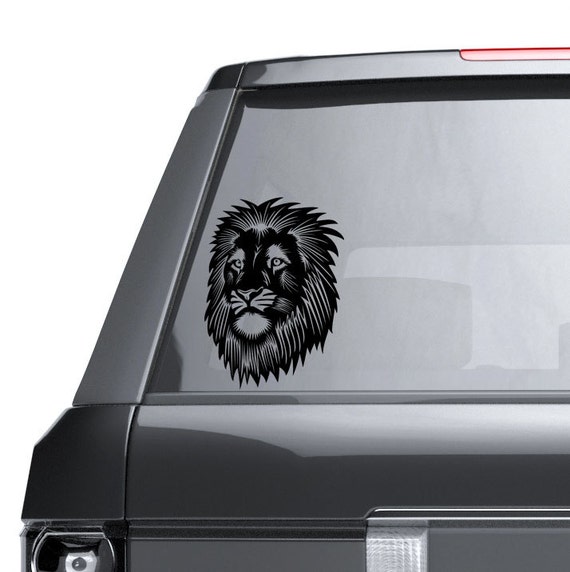 Lion Vinyl Window Decal Car Sticker Lion Head Decal