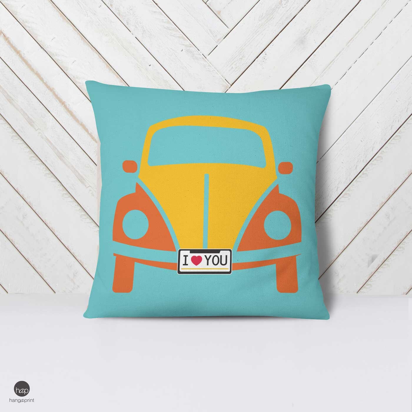 Classic Volkswagen Beetle pillow Boys Dorm Pillow by hangAprint