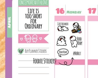 Munchkins - I Ate Too Much Foodie Diet Planner Stickers (M123)