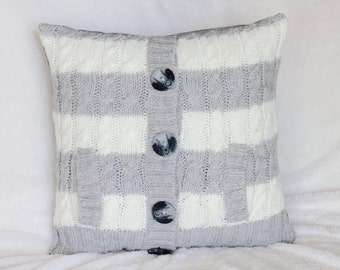 Cream Cable Knit Pillow Cover Cream Sweater Pillow Knit