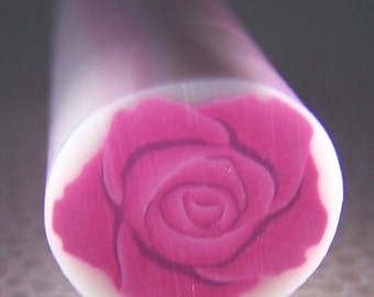 Pink Lemonade Rose cane/ Polymer clay