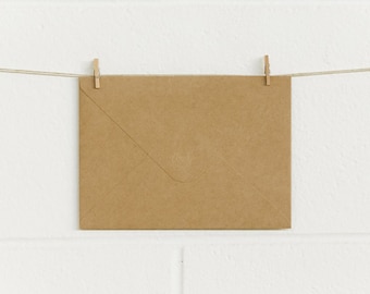 Envelopes 10pk, fits 5x7, 180 x 130mm, RT180 Natural Kraft