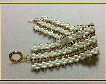 Beading pattern instructions, beading tutorials and patterns, beaded bracelet patterns, superduo bead patterns, DIY jewelry & beading, PDF