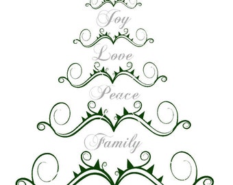 christmas svg, christmas tree svg, Love svg, Peace svg, Family svg, Joy svg, Xmas svg, Holidays svg, Merry Christmas svg, Winter svg, svg
