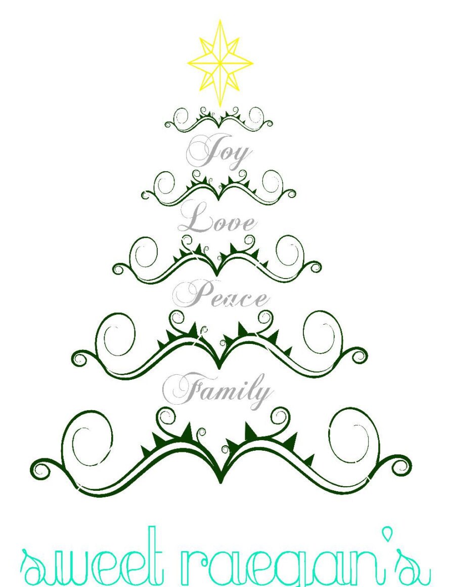 Download christmas svg christmas tree svg Love svg Peace svg Family