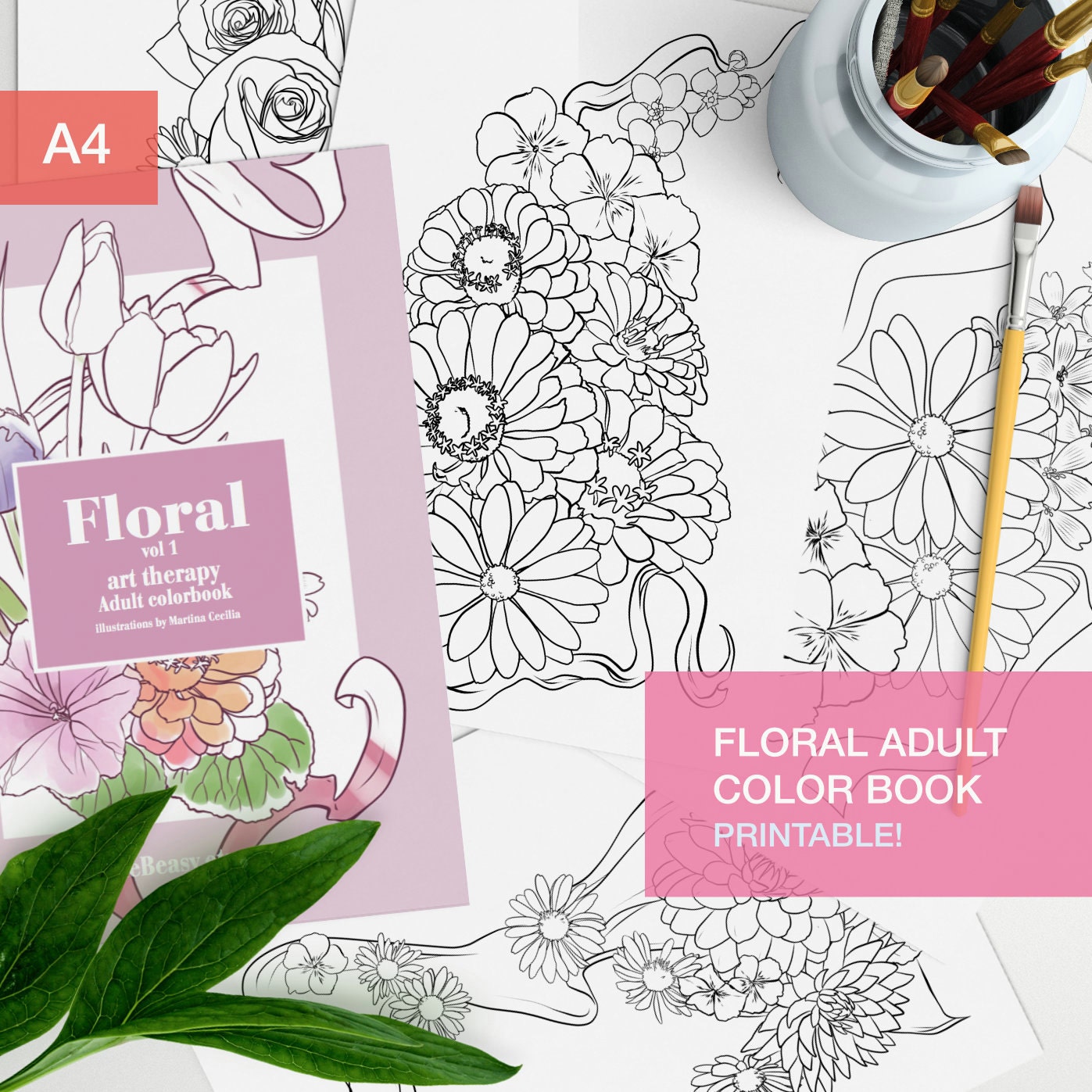 Floral Adult Coloring Book Pdf - 10 coloring pages ...