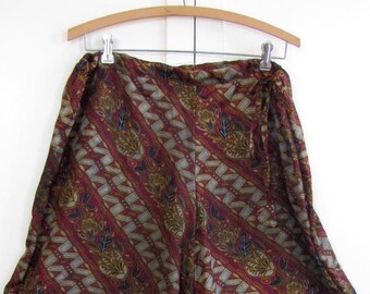 1960's Indian Palazzo Pants, Indian, India, Palazzo, Pants, Shalwar, Ethnic, Rayon, 1960's, Hippie, Indian Print, Small, Medium, Batik