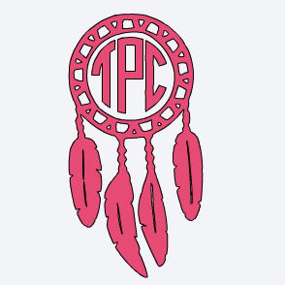 Download Items similar to Dream Catcher Monogram Vinyl Decal - Cute ...