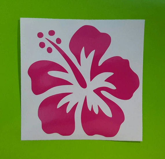 Hibiscus Hawaiian Flower Decal Tropical Flower Decal