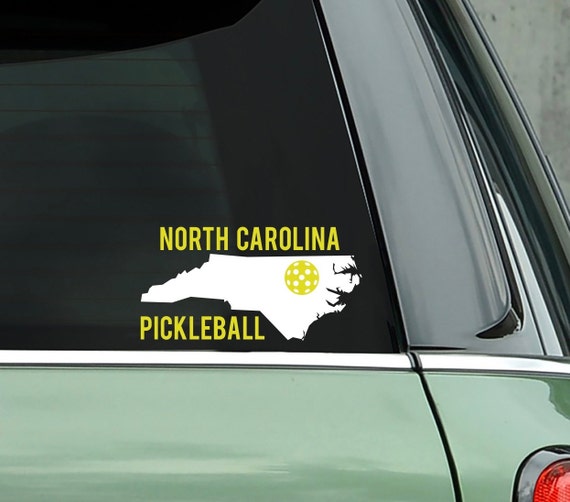 North Carolina Pickleball Decal Vinyl Sticker Pickleball