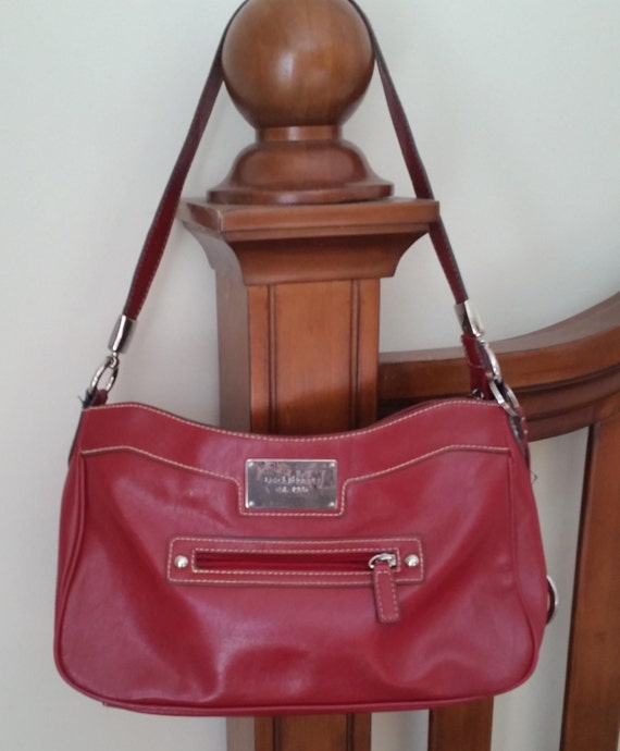 Liz Claiborne Dark Red Leather Purse/Handbag